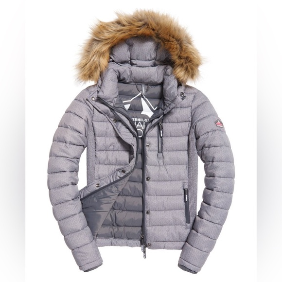 Superdry Fuji Slim Double Zip Hooded Jacket - Picture 6 of 13